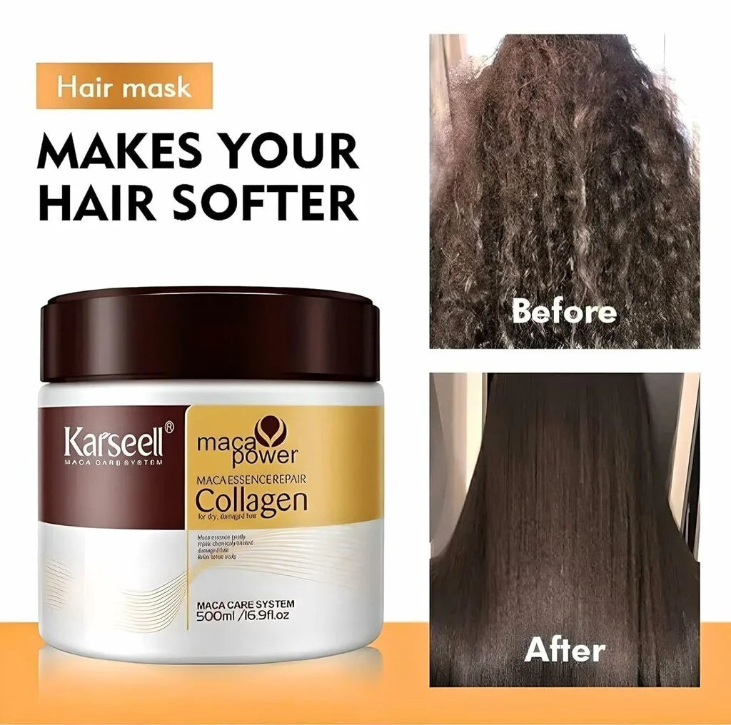 Masque Capillaire Au Collagène | Hydratation Profonde Pour Cheveux Secs, Contrôle Des Frisottis — photo 4
